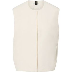 ECOALFvoor vrouwen. MCWGAVEKARIN0151S25-987 Vest Karin wit ecru (XS), Casual, Gerecycled polyester, Duurzaam
