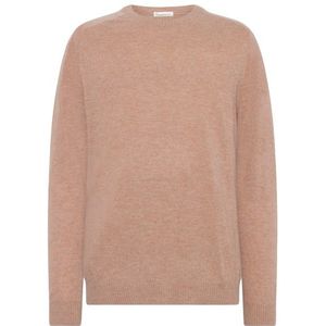 KnowledgeCotton Apparel O-Neck Wool Knit Wollen trui (Heren |bruin)