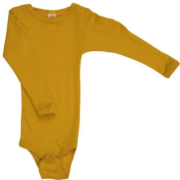 Engel - Baby-Body - Geel - Langarm - Merino-ondergoed