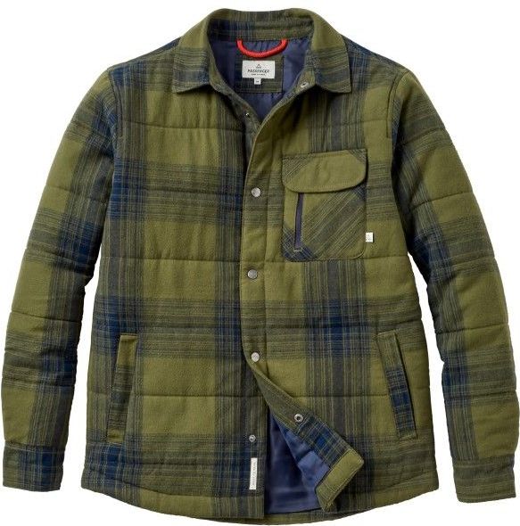 Passenger Taranaki Quilted Overshirt Vrijetijdsjack (Heren |olijfgroen)