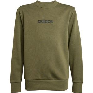 adidas Kids Linear FT Crew Trui (Kinderen |olijfgroen)