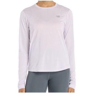 New Balance - Womens Athletics - Sportshirt - Wit - Lange Mouwen
