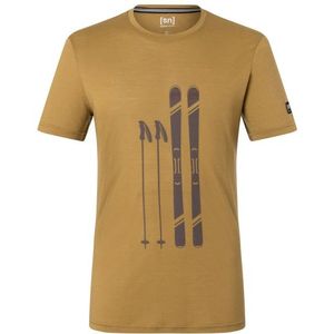 supernatural Skiing Gear Tee Merinoshirt (Heren |beige)