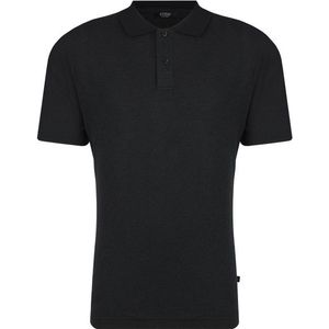 Stoic WoolHemp VarbergSt Pique Polo Poloshirt (Heren |zwart)