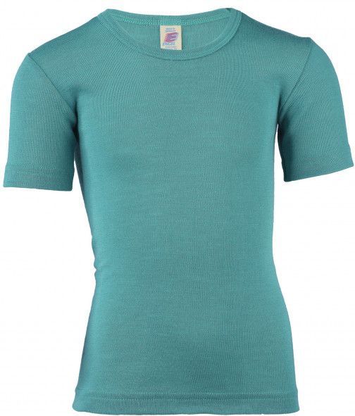 Engel - Kinder Onderhemd S/S - Turkoois - Merino-ondergoed