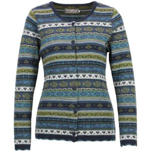 Flomax Womens Strickjacke Oda Wollen trui (Dames |blauw)