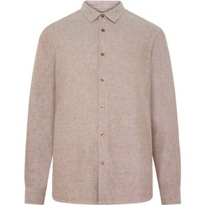 KnowledgeCotton Apparel - Heavy Twill Flannel Overhemd - Bruin