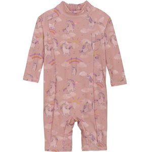 Color Kids - Baby Suit L/S AOP - Lycra - Roze