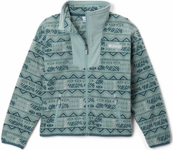 Columbia Girls' Sequoia Aztec Full Zip Fleece Junior - Blauw, Blauw
