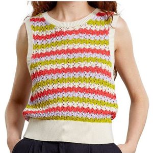 DEDICATED Womens Top Oskarshamn Crochet Stripe Top (Dames |meerkleurig)