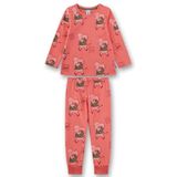 SANETTA - Pyjama - Roze - Katoen - Lange Mouwen - Olifanten-Allover