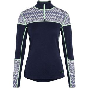 Kari Traa Womens Sara Half Zip Merino-ondergoed (Dames |blauw)