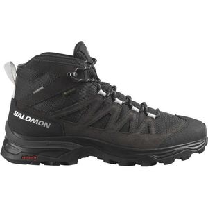 Salomon Womens X Ward Leather Mid GTX Wandelschoenen (Dames |zwart/grijs |waterdicht)