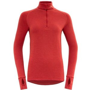 Devold - Expedition Woman Zip Neck - Merino-ondergoed - Rood