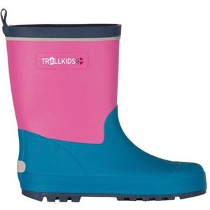 Trollkids - Lysefjord - Rubberlaarzen - Blauw/Roze - Waterdicht