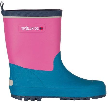 Trollkids - Lysefjord - Rubberlaarzen - Blauw/Roze - Waterdicht
