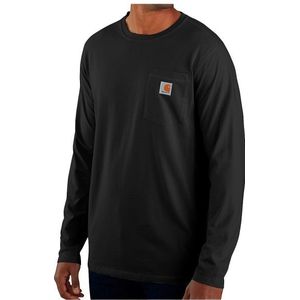 Carhartt - Midweight L/S Pocket T-Shirt - Katoen en Polyester - Zwart