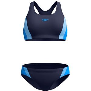 Speedo Womens Colourblock Splice 2 Piece 20 Bikini (Dames |blauw)