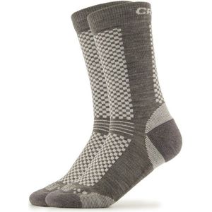 Craft Warm Mid 2-Pack Sock Multifunctionele sokken (grijs)