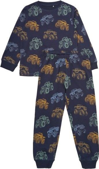 Minymo - Kids Pyjamas L/S Set AOP No 134063 - Pyjama - Blauw