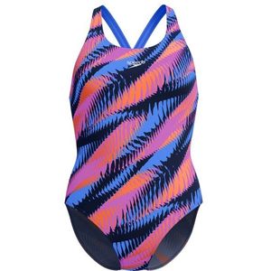Speedo Womens Allover Digital Powerback Badpak (Dames |blauw)