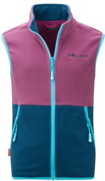 Trollkids - Kjerag - Fleecebodywarmer - Blauw/Purper