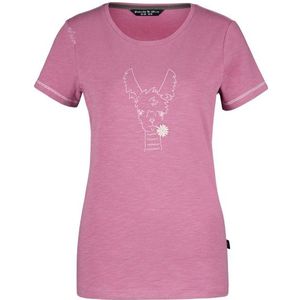 Chillaz Womens Happy Alpaca Bergfreunde T-shirt (Dames |roze)