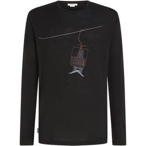 Icebreaker Merino 150 Tech Lite L/S Tee Bear Lift Merinoshirt (Heren |zwart)