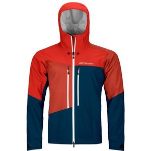 Ortovox - Westalpen 3L Jacket - Regenjas - Blauw/Rood - Waterdicht