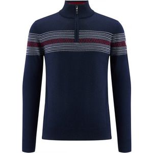 We Norwegians Signature ZipUp Merinotrui (Heren |blauw)