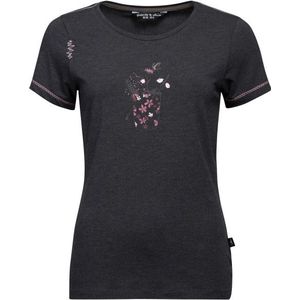 Chillaz Womens Saile Chalkbag Flower T-shirt (Dames |zwart/grijs)