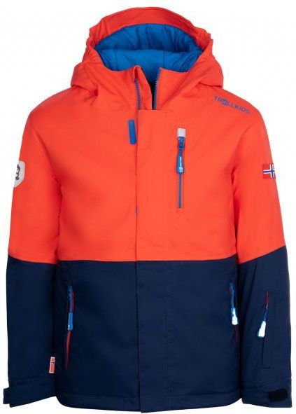 Trollkids - Hallingdal Jacket - Winterjack - Blauw/Rood - Waterdicht