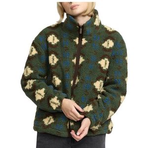 Selfhood Womens Printed Teddy Fleecevest (Dames |olijfgroen)