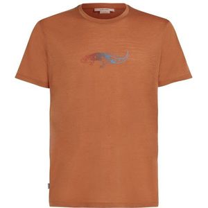 Icebreaker Merino 150 Tech Lite S/S Tee Slimey Salamander Merinoshirt (Heren |oranje)