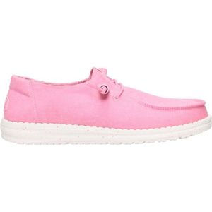 HeyDude Womens Wendy Canvas Sneakers (Dames |roze)