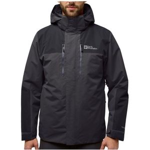 Jack Wolfskin Jasper 3In1 Jacket 3-in-1-jas (Heren |grijs/zwart |waterdicht)