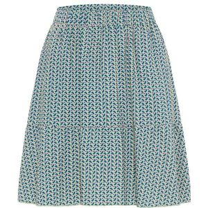 Tranquillo Womens EcoVero Rock Rok (Dames |turkoois/grijs)