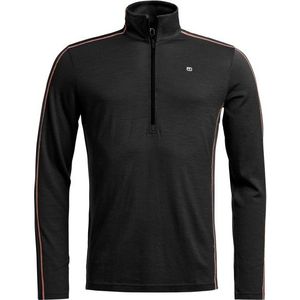 Ortovox - 185 RockNWool Zip Neck - Merino-ondergoed - Zwart