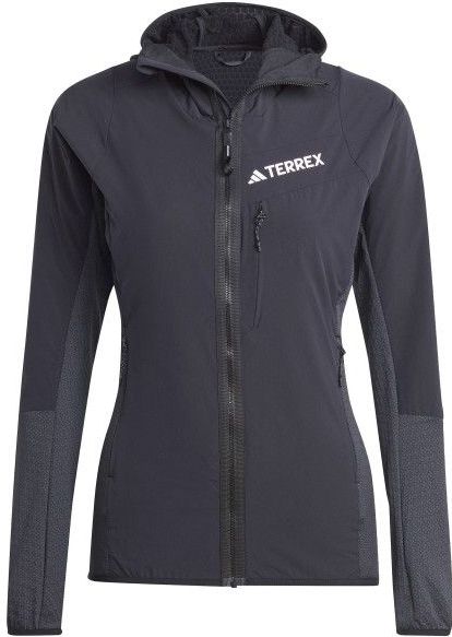 adidas Terrex Womens Terrex Techrock Hooded Wind Fleece Softshelljack (Dames |grijs)