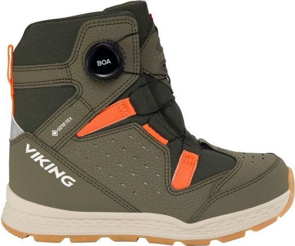 Viking - Espo Reflex Warm GTX Boa - Enkellaarsjes - Olive - Unisex - Voor Kinderen