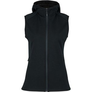 Stoic Womens MerinoFleece335 KuolpaSt II Vest with Hood Merinobodywarmer (Dames |zwart)