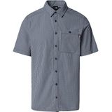 The North Face - M S/S Hypress Shirt - T-shirt - Summit Navy Plaid - Katoen