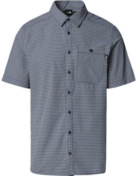 The North Face - M S/S Hypress Shirt - T-shirt - Summit Navy Plaid - Katoen