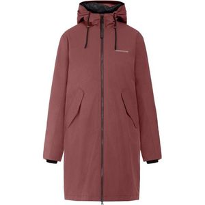 Didriksons Womens Fia Parka Lange jas (Dames |bruin/rood |waterdicht)