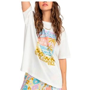 Billabong Womens Wake Up And Stoke S/S T-shirt (Dames |wit)