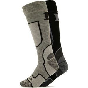 Heber Peak CedarHe Ski Socks 2-Pack Skisokken (grijs)