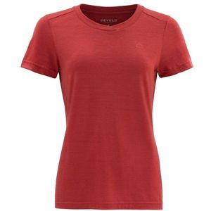 Devold Womens Hovland Merino 200 Tee Merinoshirt (Dames |rood)