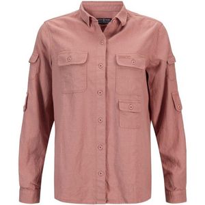 Amundsen Sports Womens Travellers Linen Shirt Blouse (Dames |roze)