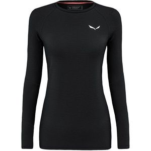 Salewa Womens Cristallo Warm AMR L/S Tee Merino-ondergoed (Dames |zwart)