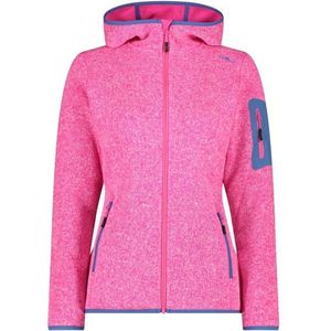 CMP Womens Jacket Fix Hood Jacquard Knitted 3H19826 Fleecevest (Dames |roze)